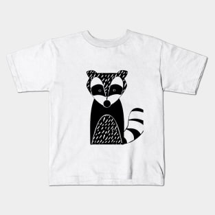 Raccoon Cute Design Kids T-Shirt